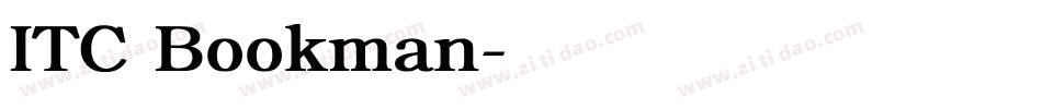 ITC Bookman字体转换